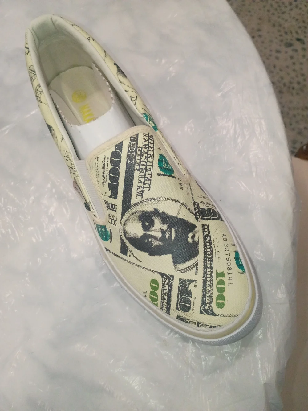Canvas Slip-On 2Pac Makaveli Branded Size 9.5